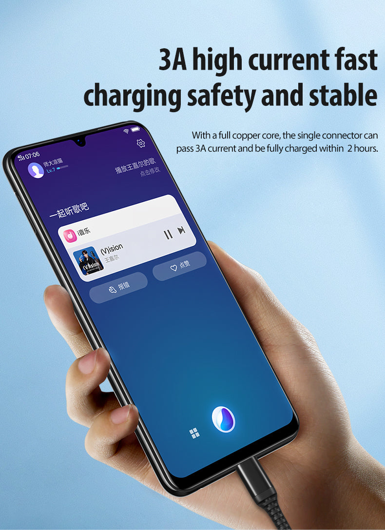 2.0m USB Type C to USB A with braided, aluminum alloy shell