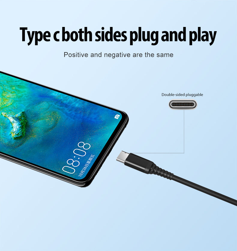 0.5m USB Type C to USB A with braided, aluminum alloy shell