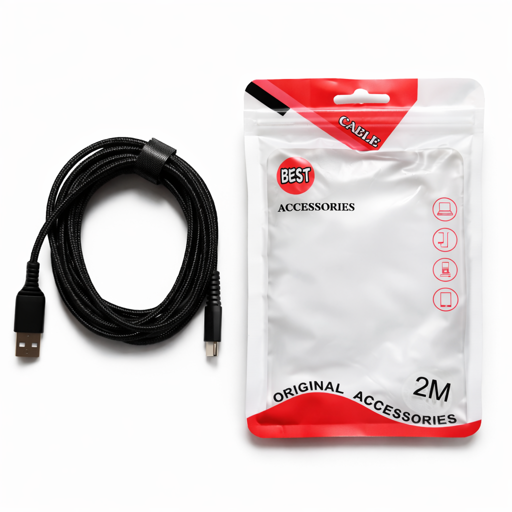 2.0m USB Type C to USB A with braided, aluminum alloy shell